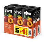 Viva Fresh Φρουτοποτό Ροδάκινο Μήλο Πορτοκάλι 5+1 Δώρο 250ml