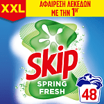 Skip Απορρυπαντικό Πλυντηρίου Ρούχων Spring Fresh Σκόνη 48M 3.12kg
