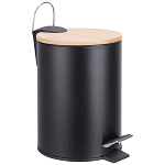 Home Comfort Κάδος Μπάνιο Στρογγυλός Με Μπαμπού Καπάκι 3lt