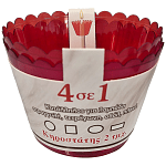 Κηροστάτες Πλαστικοί 4 σε 1 Σετ 2τεμ