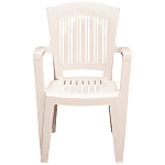 Πολυθρόνα Σέμελη Πλαστική Βαρέως Τύπου Λευκή