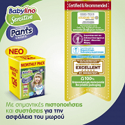 Babylino Sensitive Pants Monthly Pack Νο7 (15-25kg) 126τεμ