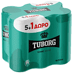 Tuborg Tonic Κουτί 330ml 5+1 Δώρο