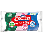 Spontex Sweet Home Φυτικό Κυτταρικό Σφουγγαράκι 3τεμ