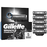 Gillette Mach III Ξυραφάκια Charcoal Ανταλλακτικά 5τεμ