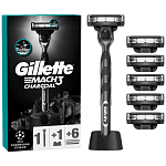 Gillette Mach3 Δώρο 6 Ανταλλακτικά Λαβή & Stand