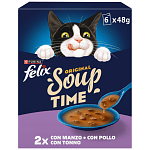 Felix Soups Βοδινό Κοτόπουλο Τόνος 6x48gr