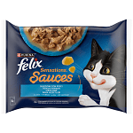 Felix Sensation Sauces Σολωμός & Σαρδέλα (4x85gr)