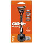 Gillette Fusion Ξυριστική Μηχανή με 5 Ανταλλακτικά & Βάση