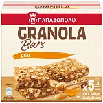 Παπαδοπούλου Granola Bars Μέλι 5x210gr