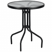 Τραπέζι Μεταλλικό Στρογγυλό Μαύρο 60cm