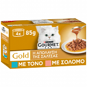 Gourmet Gold Σολομός & Τόνος 4x85gr