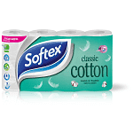Softex Classic Cotton Χαρτί Υγείας 3 Φύλλων 8αρι 0,624kg