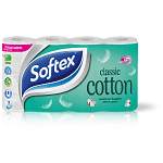 Softex Classic Cotton Χαρτί Υγείας 3 Φύλλων 8αρι 0,624kg