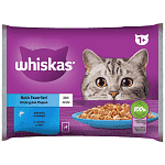 Whiskas Core Υγρή Τροφή Γάτας Με Ψάρι Ζελέ 4x85gr