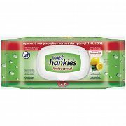 Wet Hankies Αντιβακτηριδιακά Μαντήλια Lemon Thick 72τεμ