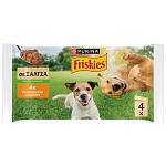 Friskies Υγρή Τροφή Σκύλου Κοτόπουλου Καρότο 4x85gr