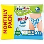 Babylino Sensitive Πάνες Boy Monthly Pack No6 (16+ kg) 112τεμ
