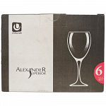 Uniglass Alexander Ποτήρι Γυάλινο Κρασιού 420ml Σετ 6τεμ