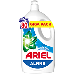 Ariel Απορρυπαντικό Πλυντηρίου Ρούχων Yγρό Alpine 80μεζ.