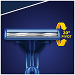 Gillette Blue II Slalom Ξυραφάκια Μιας Χρήσης με Κινούμενη Κεφαλή 5τεμ