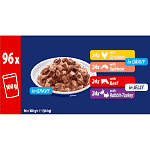 Prevital Υγρή Τροφή Γάτας Φακελάκια Mix 100gr 96τεμ