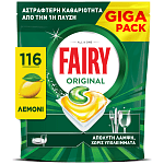 Fairy Ταμπλέτες Πλuντηρίου Πιάτων Λεμόνι Giga 116τεμ