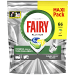 Fairy Platinum Ταμπλέτες Πλυντηρίου Πιάτων Λεμόνι XXL 66τεμ