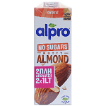 Alpro Ρόφημα Αμυγδάλου Ζωρίς Ζάχαρη Οικονομική Συσκευασία 2lt