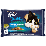 Felix Agail Υγρή Τροφή Γάτας Ποικιλία Ψαρικών σε Ζελέ 4x85gr