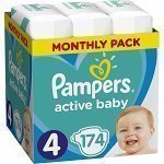 Pampers Πάνες Active Baby Monthly Pack (174τεμ) Νο4 (9-14kg)
