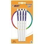 BIC Cristal Up Στυλό Διαρκειας Μεσαία Μύτη (1.2 mm) - Μπλε, 4τεμάχια