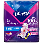 Libresse Σερβιέτες Ultra Large Goodnight 8τεμ.