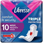 Libresse Σερβιέτες Maxi Goodinight 10τεμ.