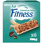 Nestle Fitness Μπάρες Δημητριακών Cookies & Cream 6x23,5gr