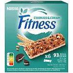 Nestle Fitness Μπάρες Δημητριακών Cookies & Cream 6x23,5gr