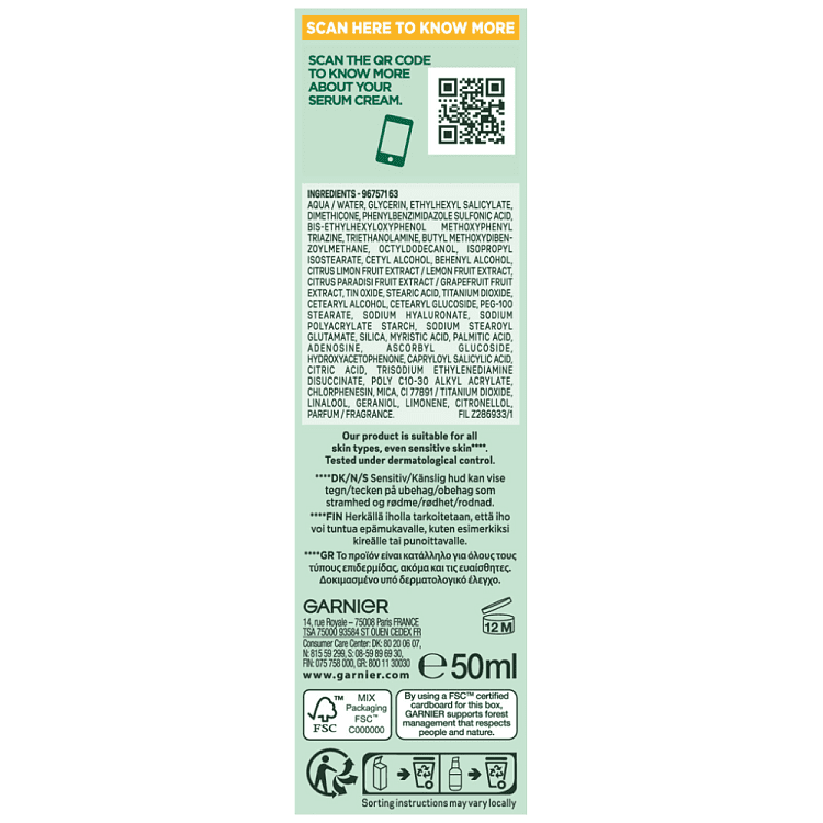 Garnier Vitamin C Serum Κρέμα 50ml