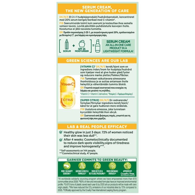 Garnier Vitamin C Serum Κρέμα 50ml