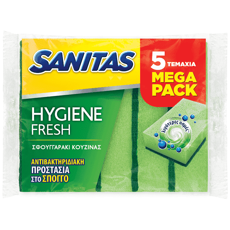 Sanitas Σφουγγαράκι Κουζίνας Hygiene Fresh 5τεμ.