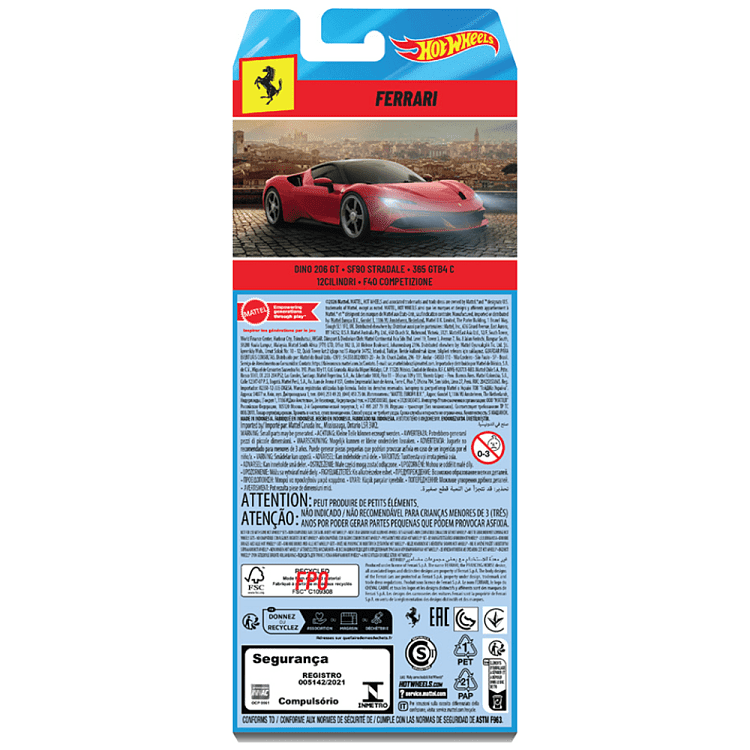 Hot Wheels Αυτοκινητάκια Ferrari Σετ 5