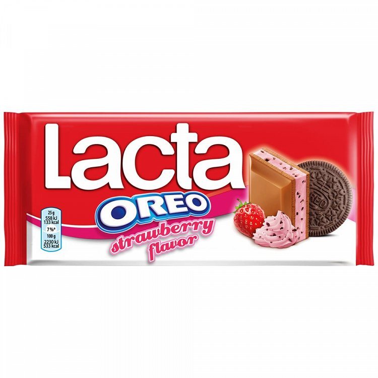 Lacta Σοκολάτα Oreo Φράουλα 105gr