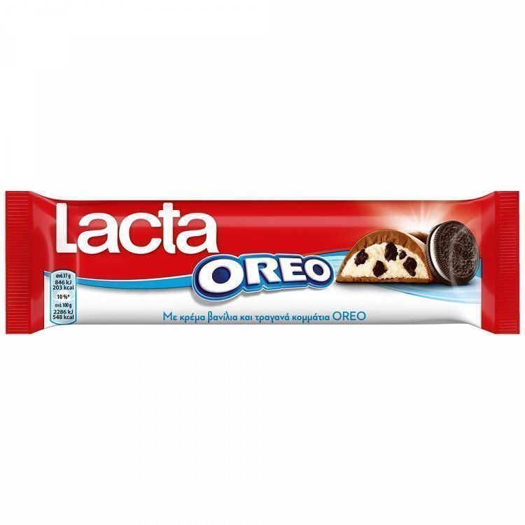 Lacta Σοκολάτα Με Κομμάτια Oreo 37gr