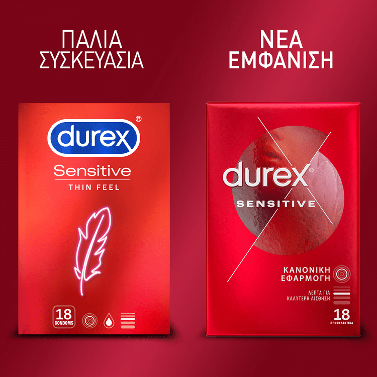 Durex Προφυλακτικά Sensitive 18τεμ