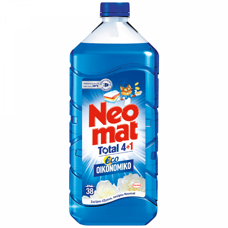 Neomat Eco Απορρυπαντικό Πλ. Gel Blue 38μεζ 1,71lt