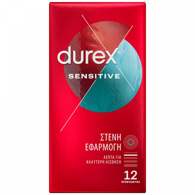 Durex Sensitive Προφυλακτικά Στενή Εφαρμογή 12τεμ
