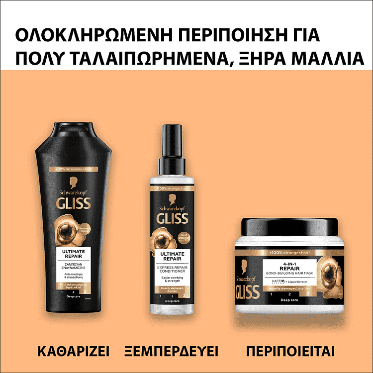 Gliss 4 in 1 Μάσκα Μαλλιών Bond Building Repair 400ml