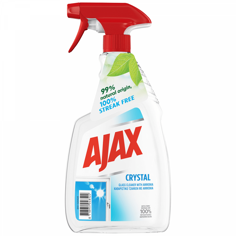 Ajax Υγρό Καθ/κό Τζαμιών Crystal Clean Αντλία 750ml