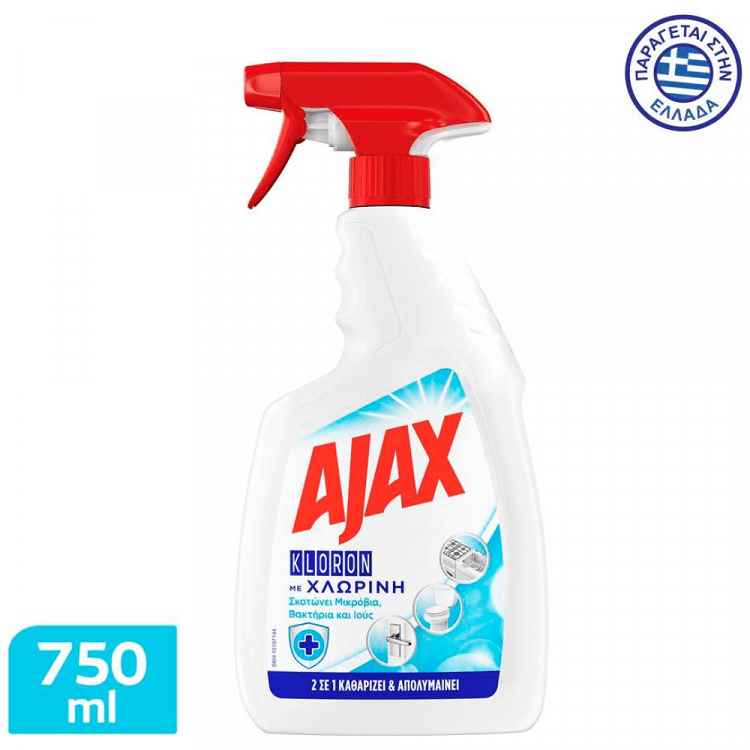 Ajax Kloron Με Χλωρίνη Καθαριστικό Spray Αντλία 750ml