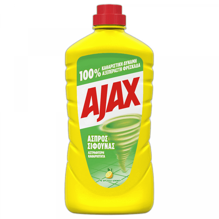Ajax Άσπρος Σίφουνας Λεμόνι Καθαριστικό Πατώματος 1lt