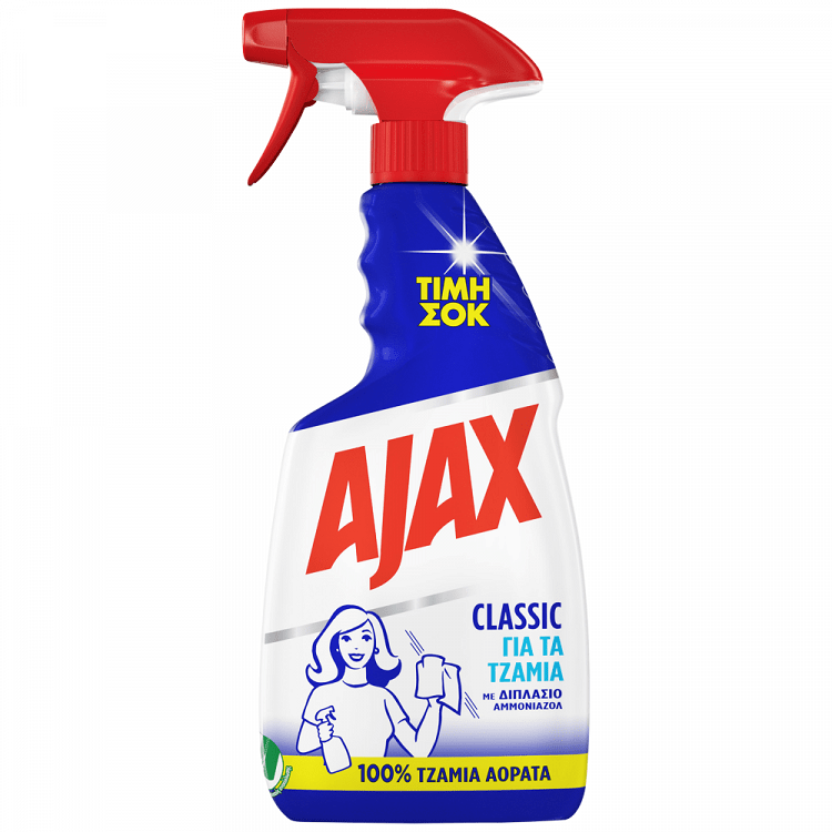 Ajax Classic Καθαριστικό Τζαμιών Αντλία 500ml Τιμή Σοκ